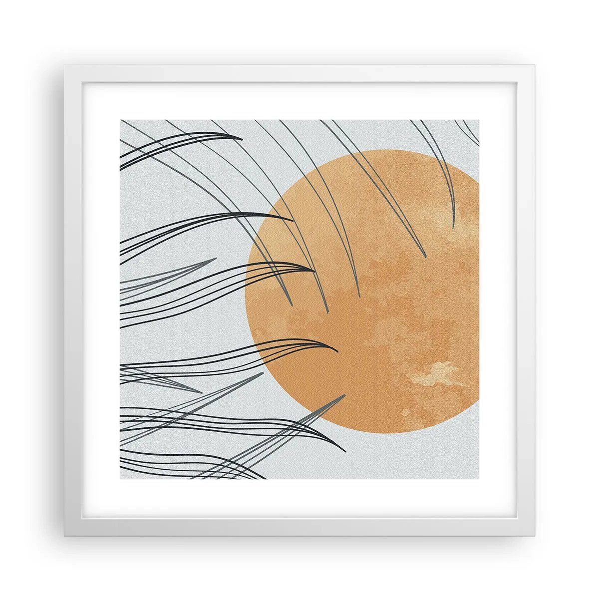 Affisch i vit ram - Alltid mot solen - 40x40 cm