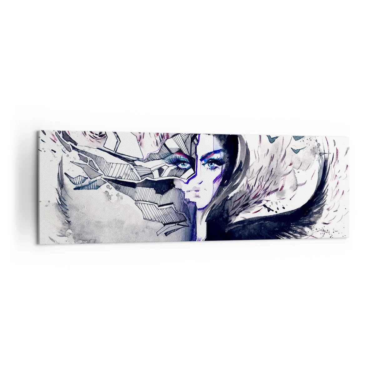 Canvastavla - Bild på duk - Demonisk och vacker - 160x50 cm
