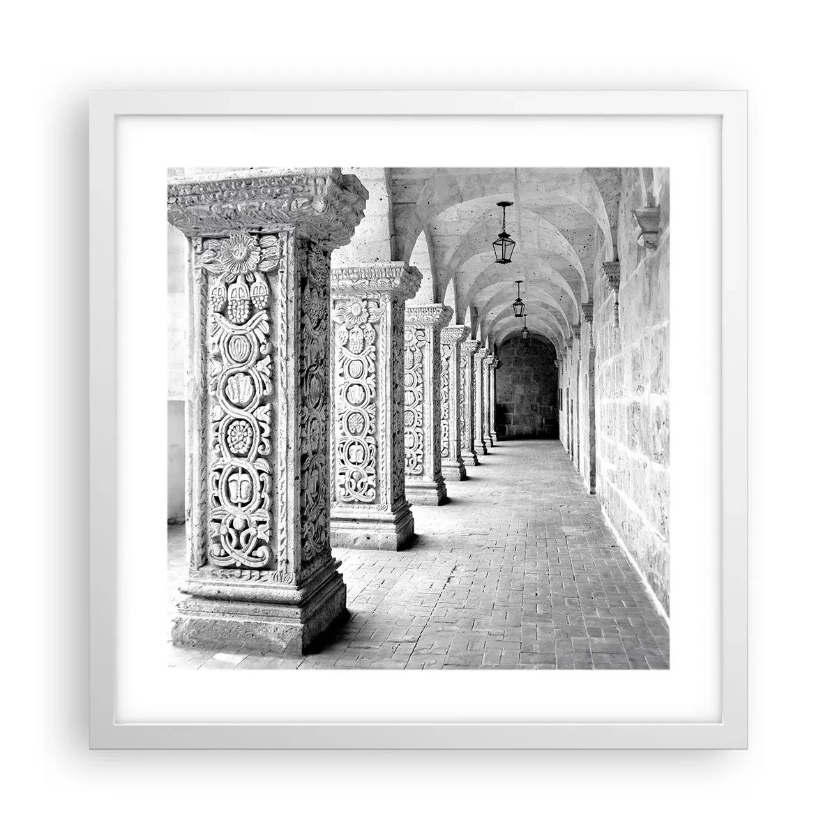 Affisch i vit ram - Och vart tar det vägen? - 40x40 cm