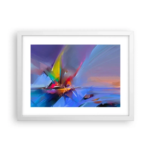 Affisch i vit ram - Snabb som en fågel - 40x30 cm