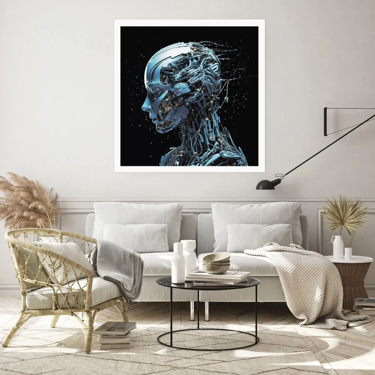 Affisch - Teknik är en kvinna - 60x60 cm