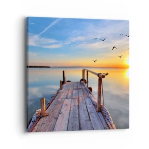 Canvastavla - Bild på duk - Gå mot solen - 40x40 cm