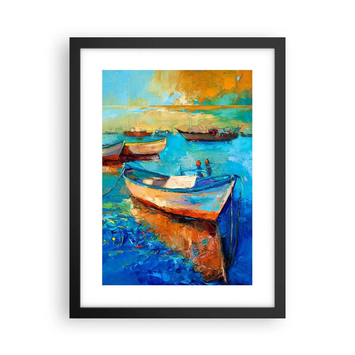 Affisch i svart ram - I en sydlig vik - 30x40 cm