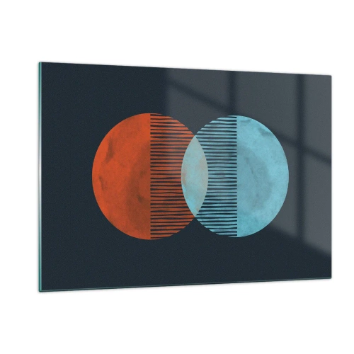 Glastavla - Bild på glas - Astronomisk fantasi - 120x80 cm
