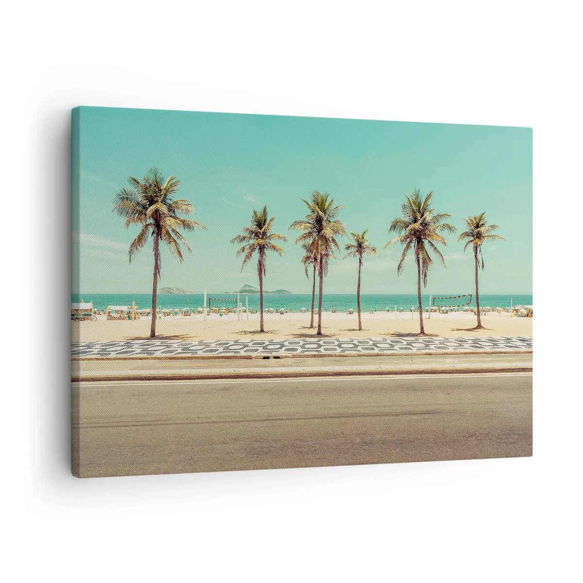 Canvastavla - Bild på duk - På stranden - 70x50 cm