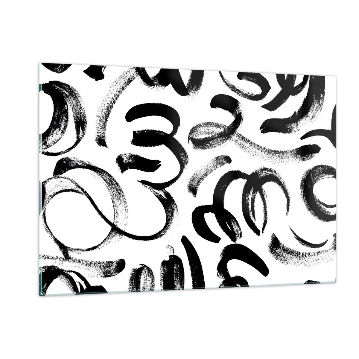 Glastavla - Bild på glas - Svart på vitt - 120x80 cm