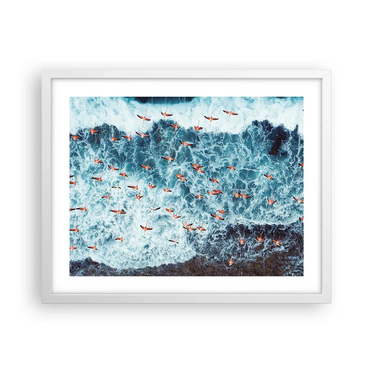 Affisch i vit ram - Kustparad - 50x40 cm