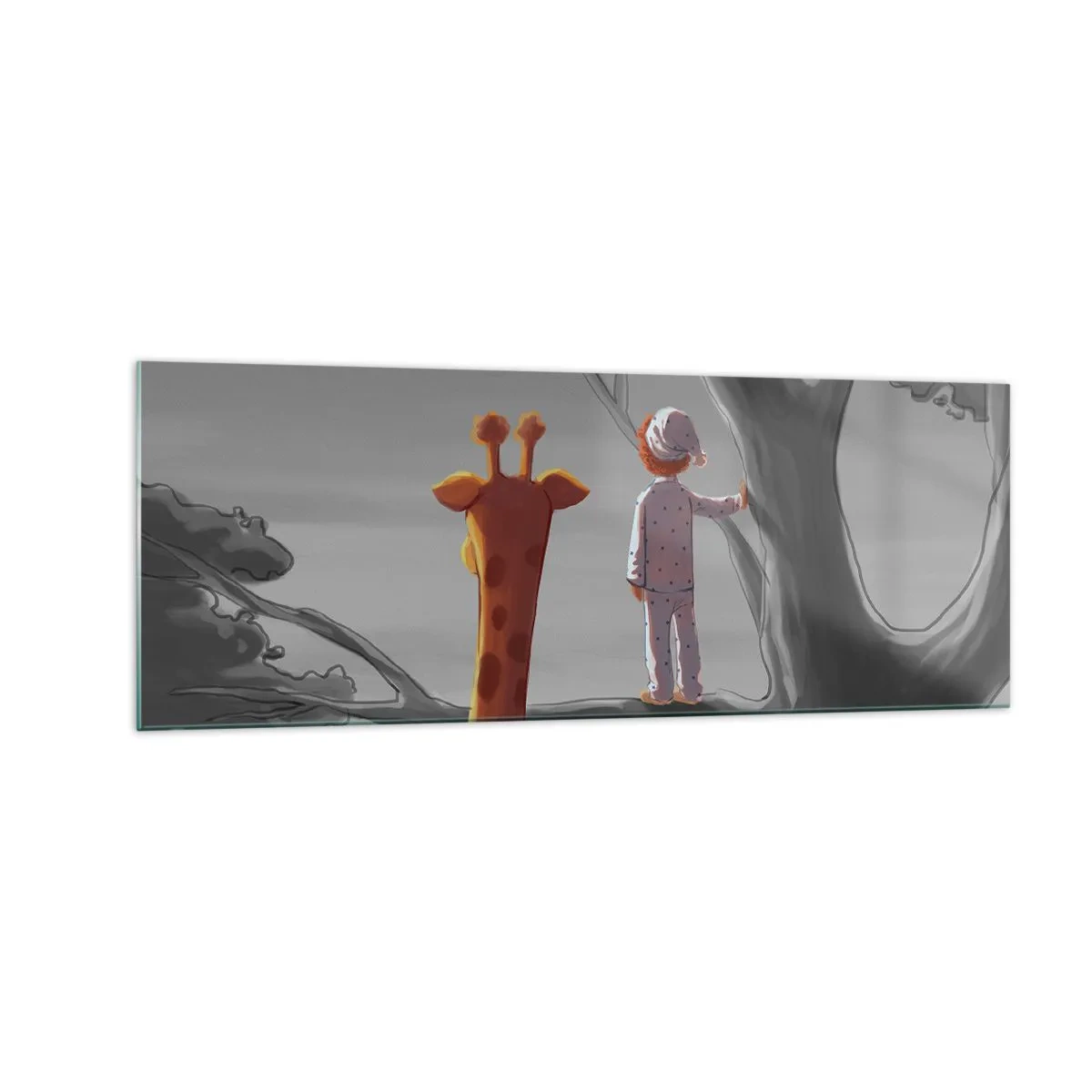 Glastavla - Bild på glas - Det händer på riktigt - 140x50 cm