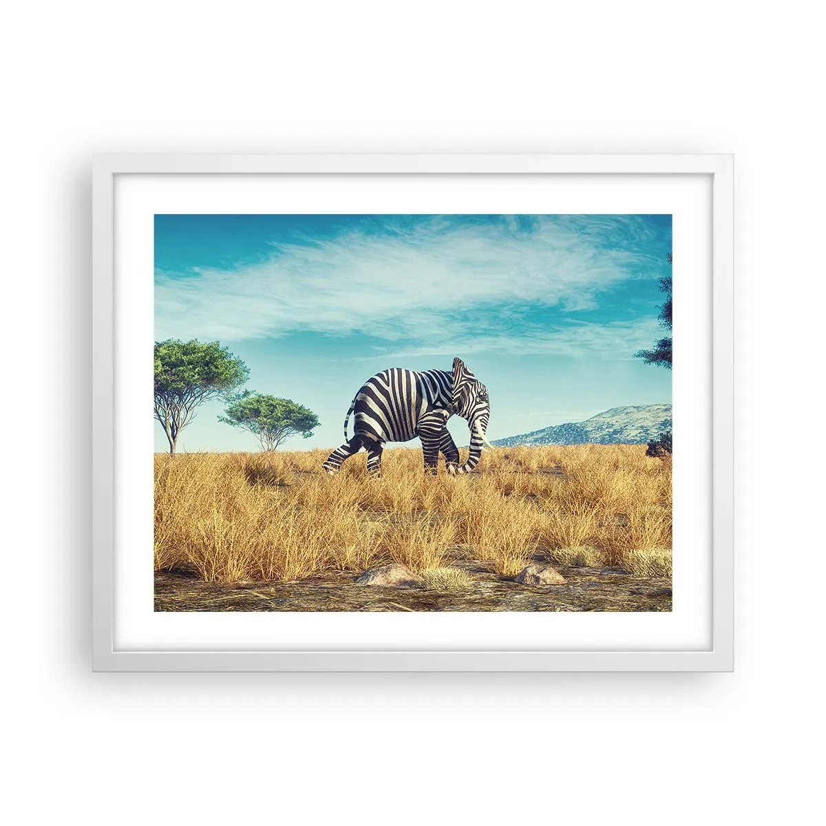 Affisch i vit ram - Grått är ute - 50x40 cm