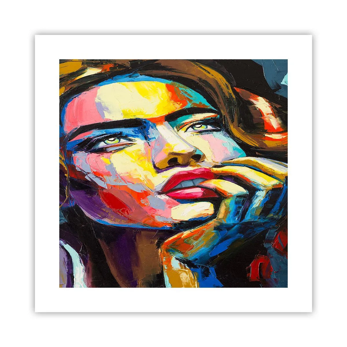 Affisch - Drömmar seglar i himlen som fåglar - 40x40 cm