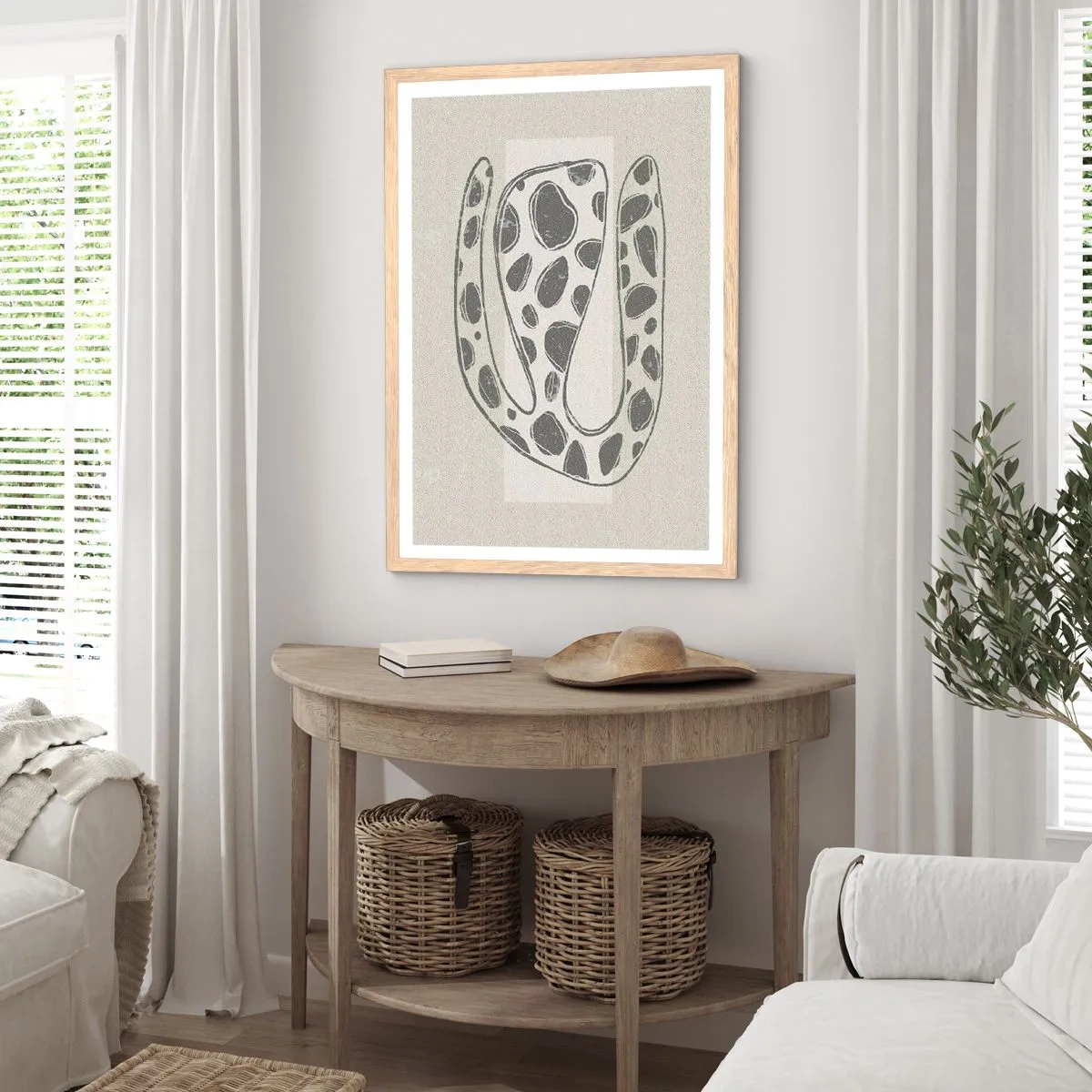 Affisch i ram av ljusek - En bisarr varelse - 61x91 cm