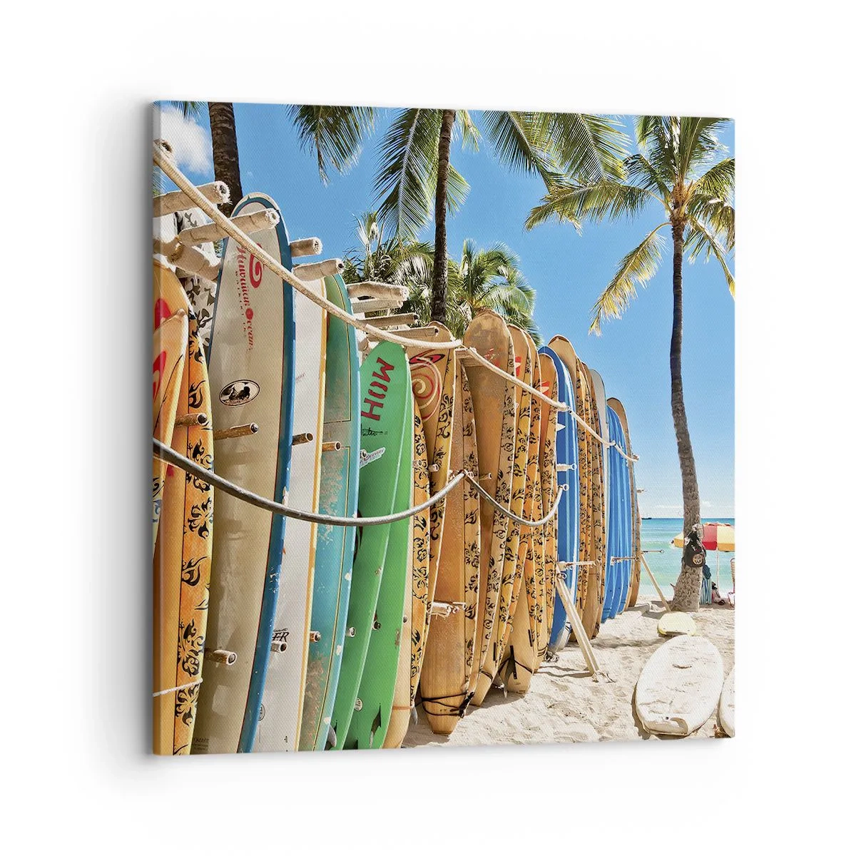 Canvastavla - Bild på duk - Solig lek - 70x70 cm