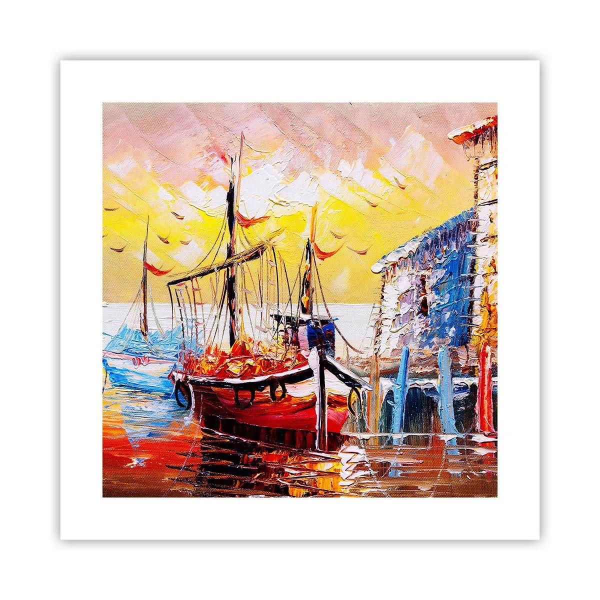Affisch - Lycklig återresa - 40x40 cm