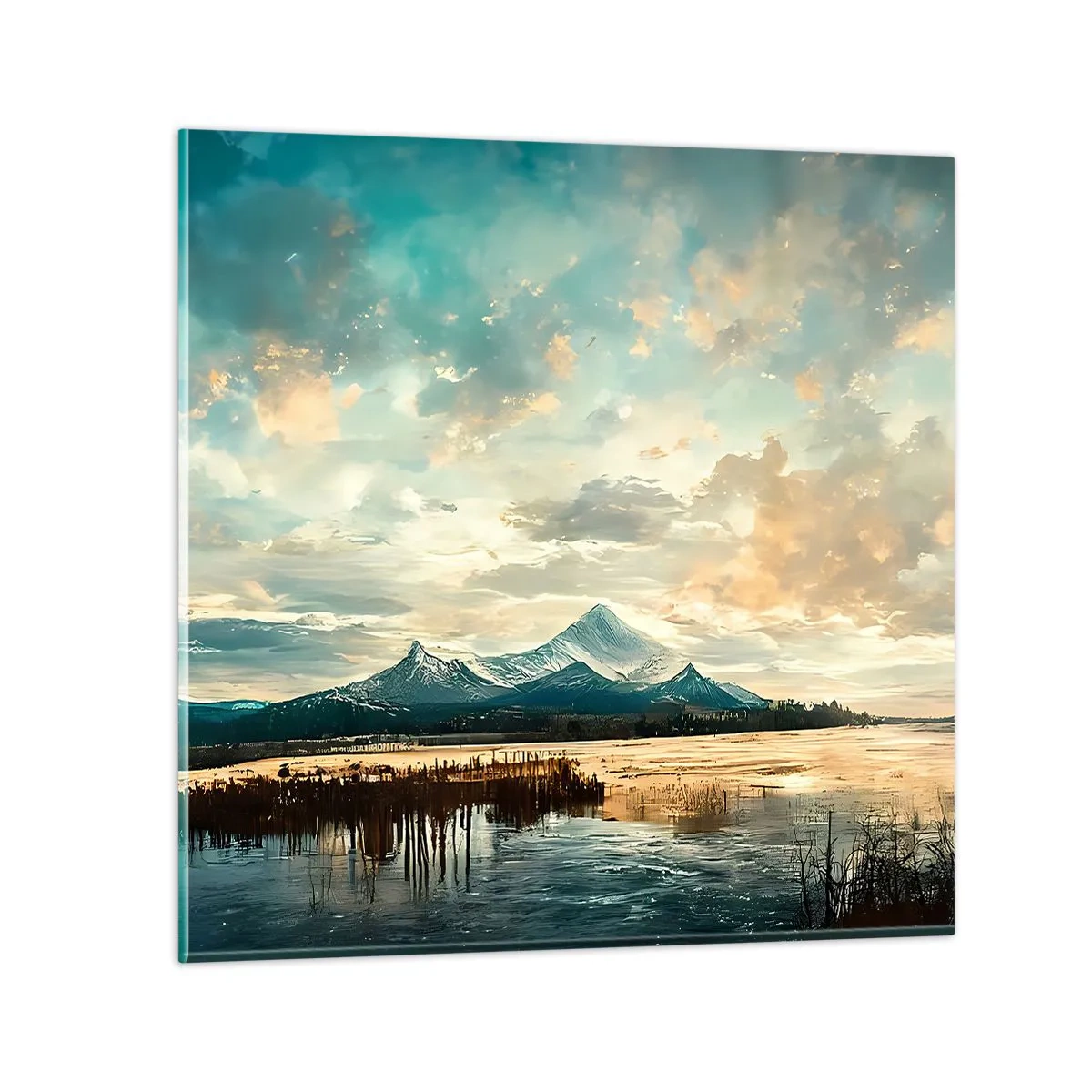 Glastavla - Bild på glas - Under himlens skydd - 60x60 cm