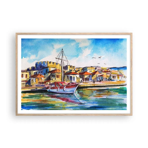 Affisch i ram av ljusek - Regnbågseftermiddag - 100x70 cm