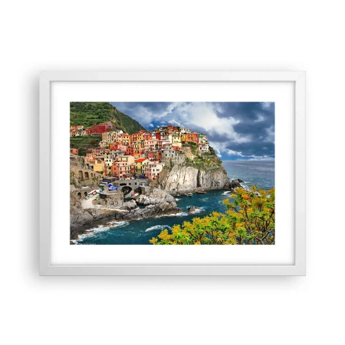 Affisch i vit ram - I bergets famn - 40x30 cm