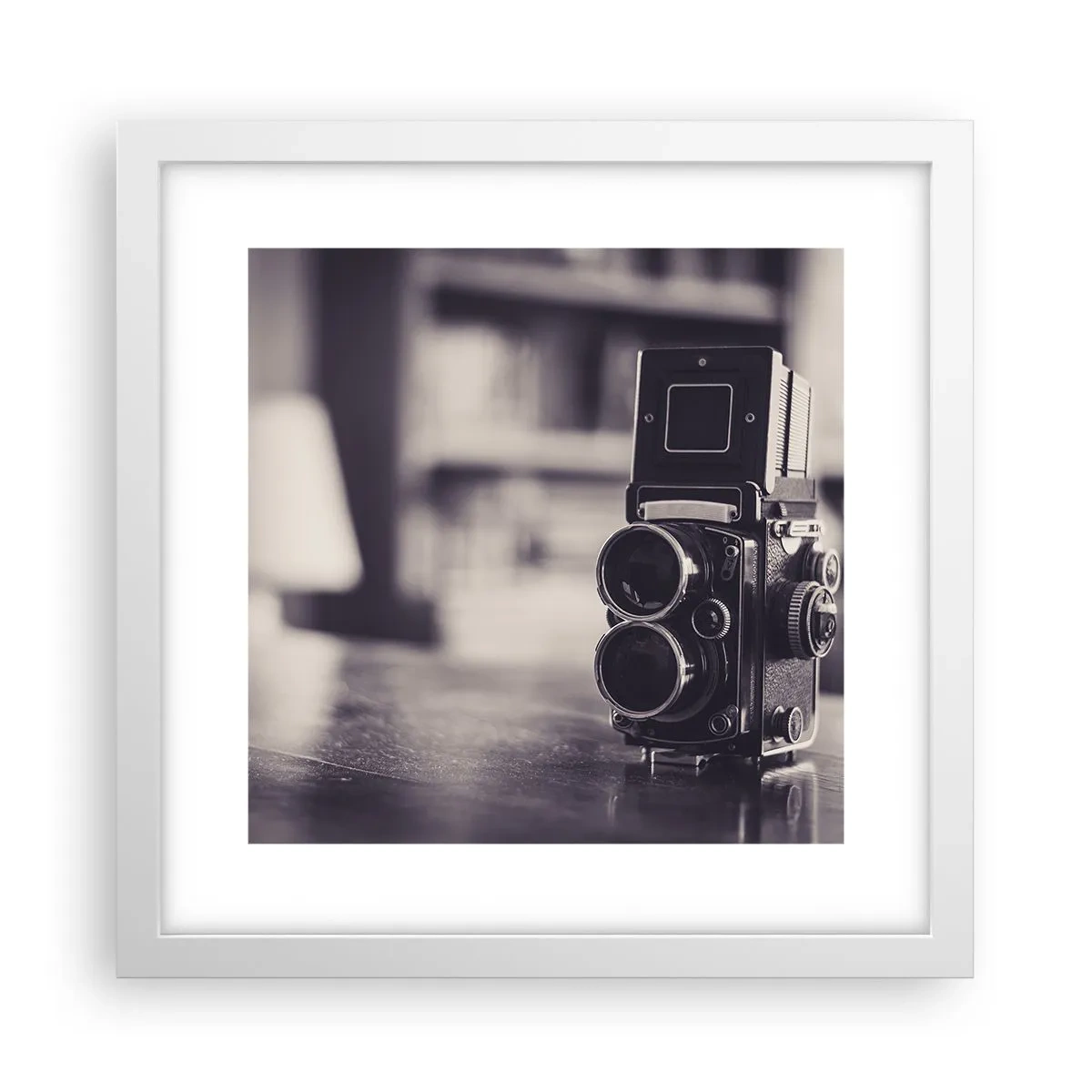Affisch i vit ram - Ett gammalt fotografis magi - 30x30 cm