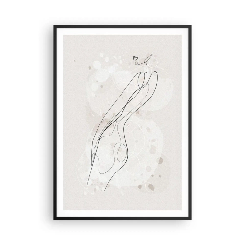 Affisch i svart ram - Blicken går vilse - 70x100 cm