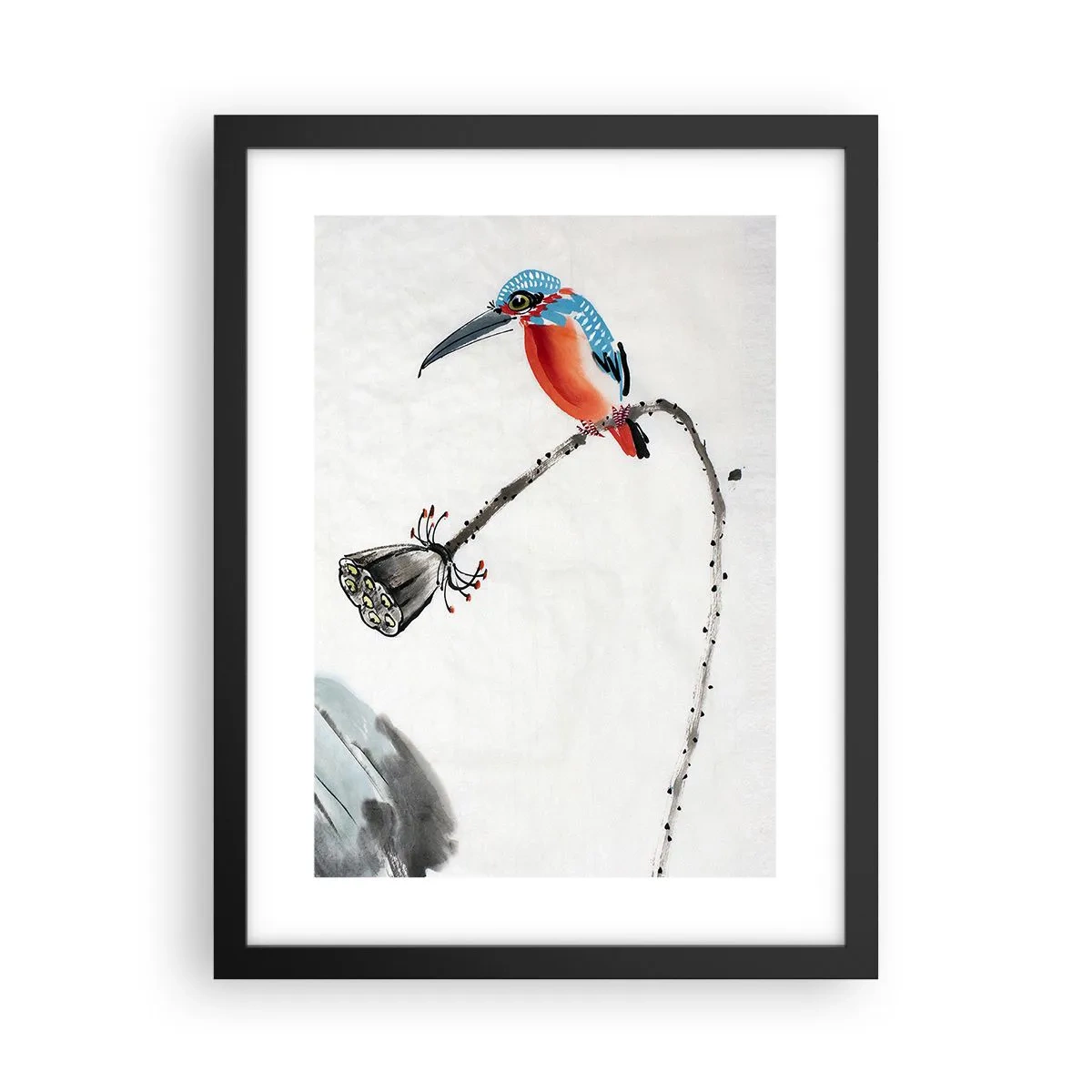 Affisch i svart ram - Ängens liv - 30x40 cm
