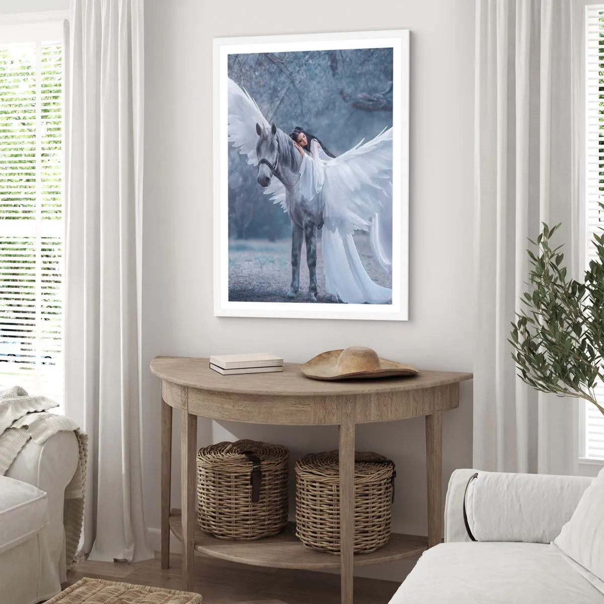 Affisch i vit ram - En stund full av inspiration - 70x100 cm