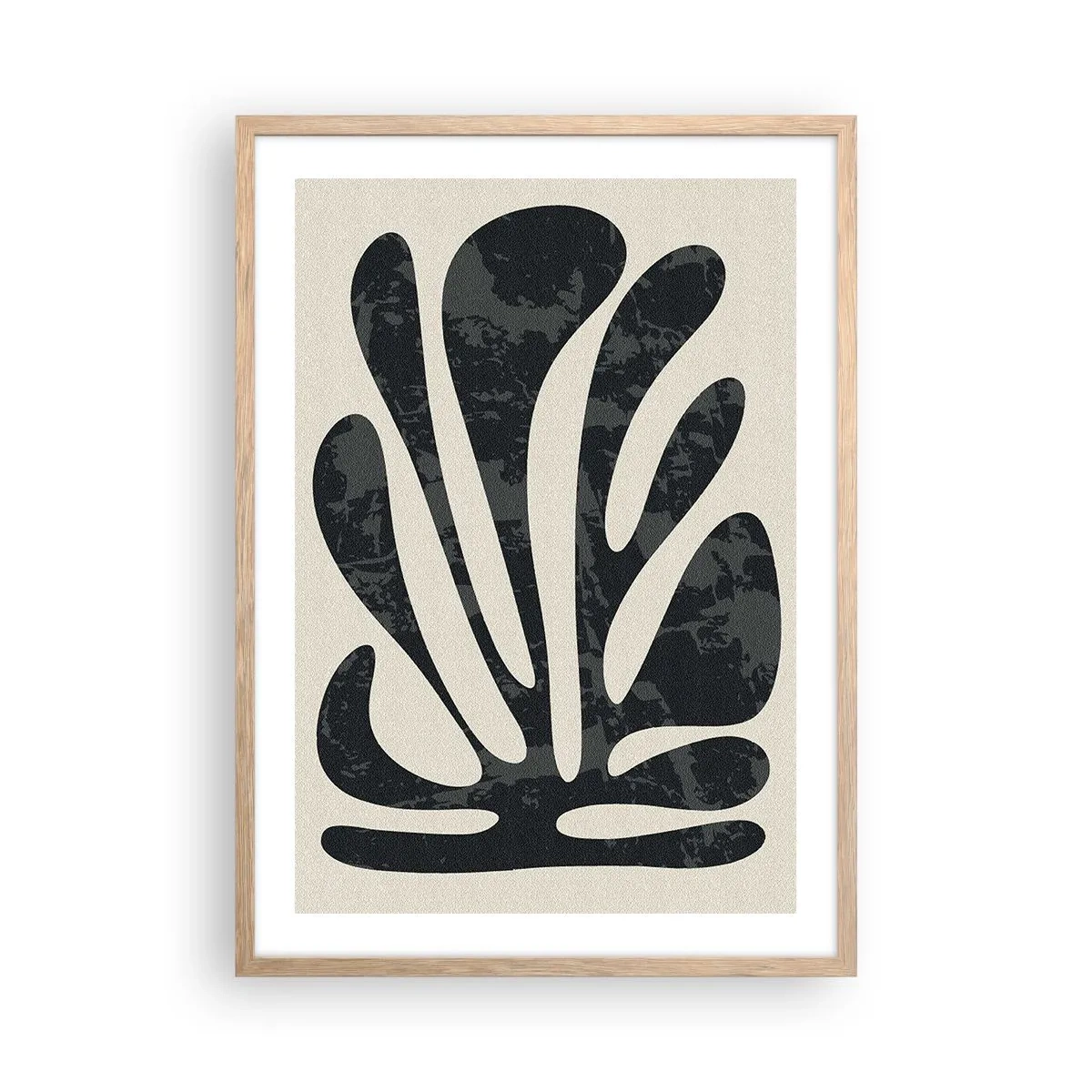 Affisch i ram av ljusek - Abstraktion med flera fingrar - 50x70 cm