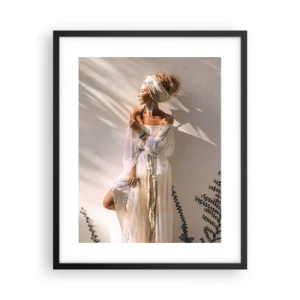 Affisch i svart ram - Solen och flickan - 40x50 cm