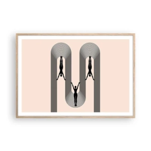 Affisch i ram av ljusek - Upp och ner - 100x70 cm