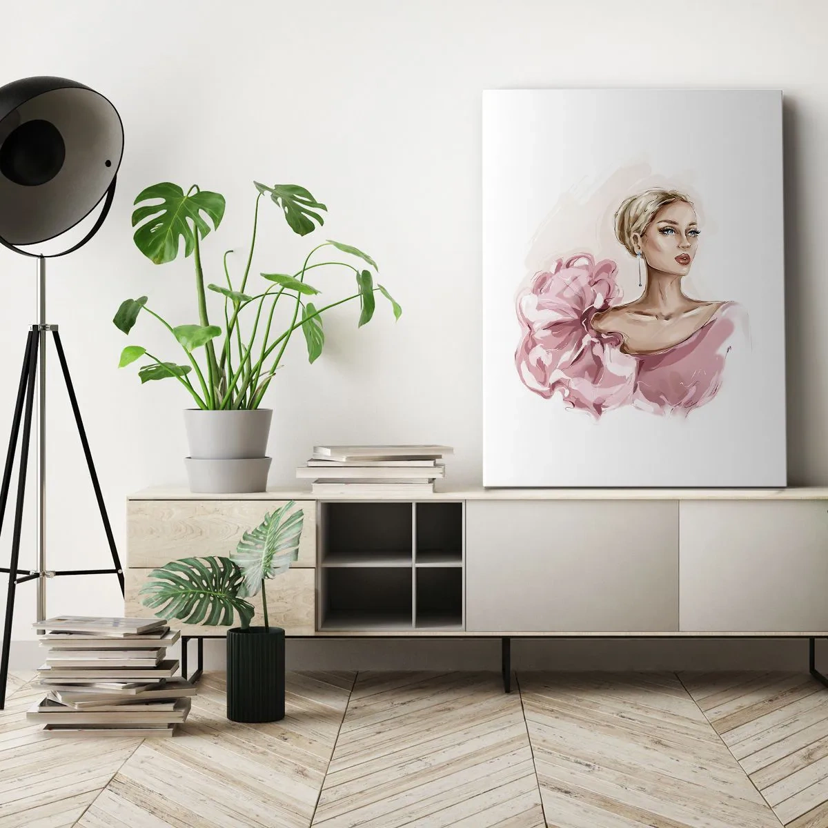 Canvastavla - Bild på duk - Som målad... - 55x100 cm