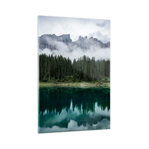 Glastavla - Bild på glas - Tyst, tyst, väck inte sovande vatten... - 80x120 cm