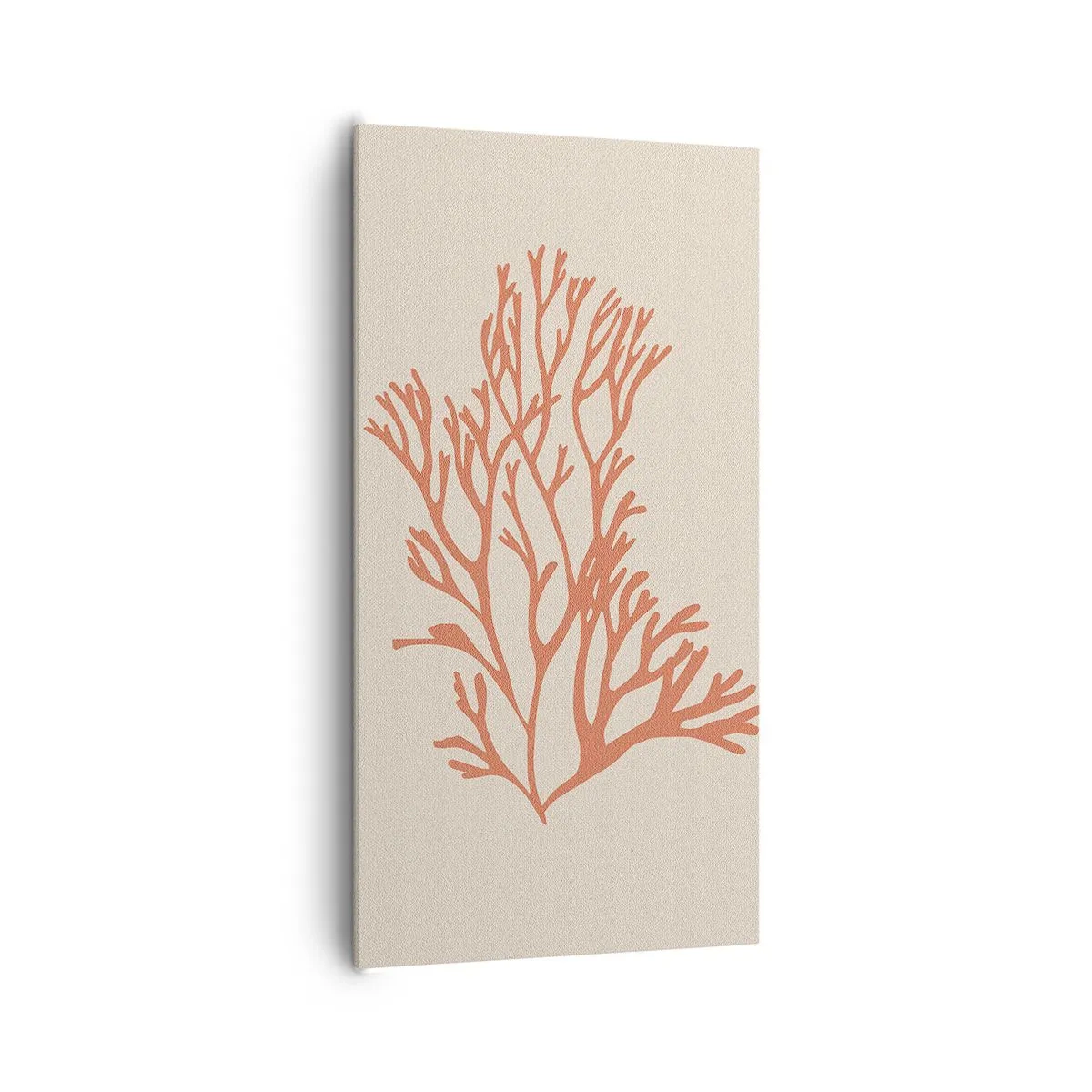 Canvastavla - Bild på duk - Filigran av korall - 65x120 cm