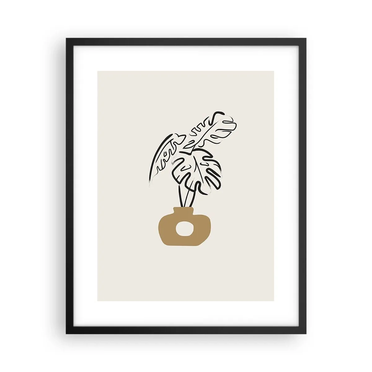 Affisch i svart ram - Monstera -husdekoration - 40x50 cm