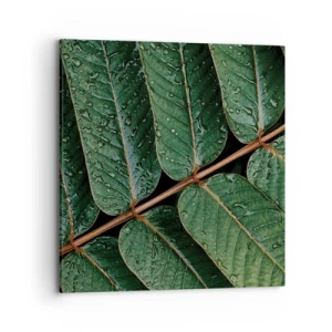 Canvastavla - Bild på duk - I den gröna rytmen - 70x70 cm