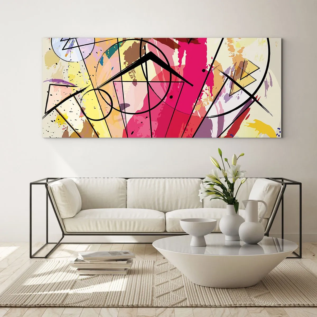 Glastavla - Bild på glas - Explosion  - 90x30 cm