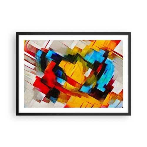 Affisch i svart ram - Färgmix - 70x50 cm