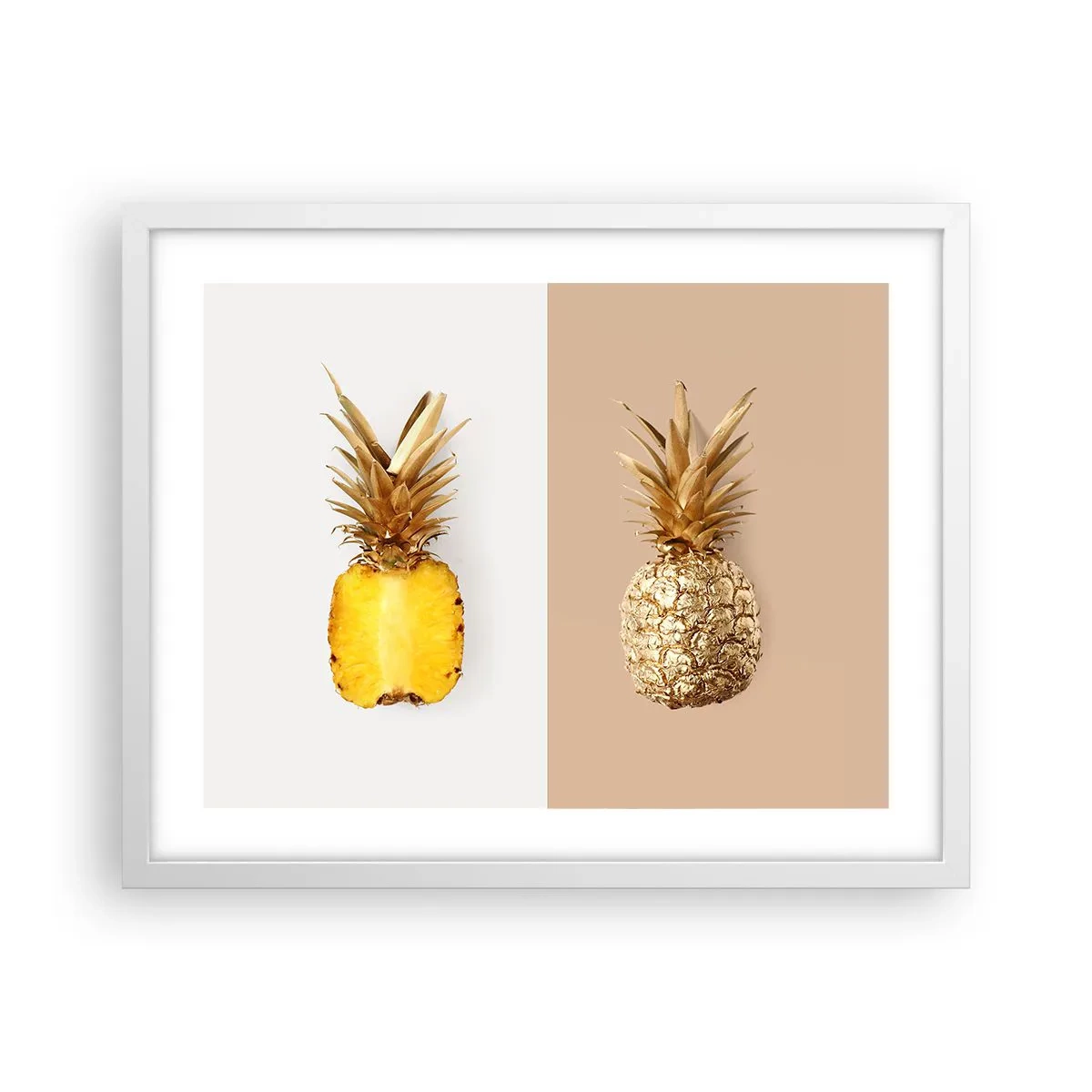 Affisch i vit ram - Ananas för oss - 50x40 cm
