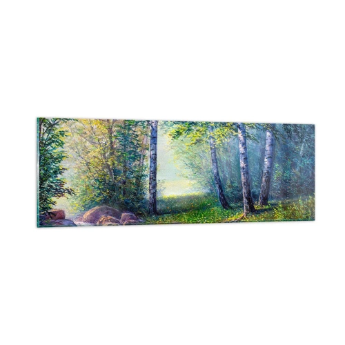 Glastavla - Bild på glas - Idyllisk vy - 90x30 cm