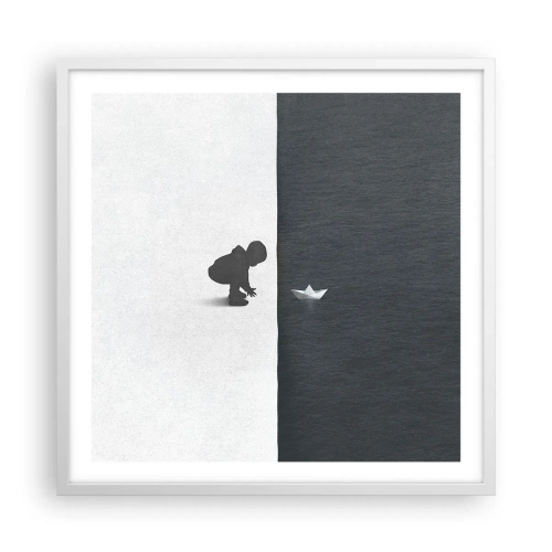 Affisch i vit ram - En stor expedition - 60x60 cm