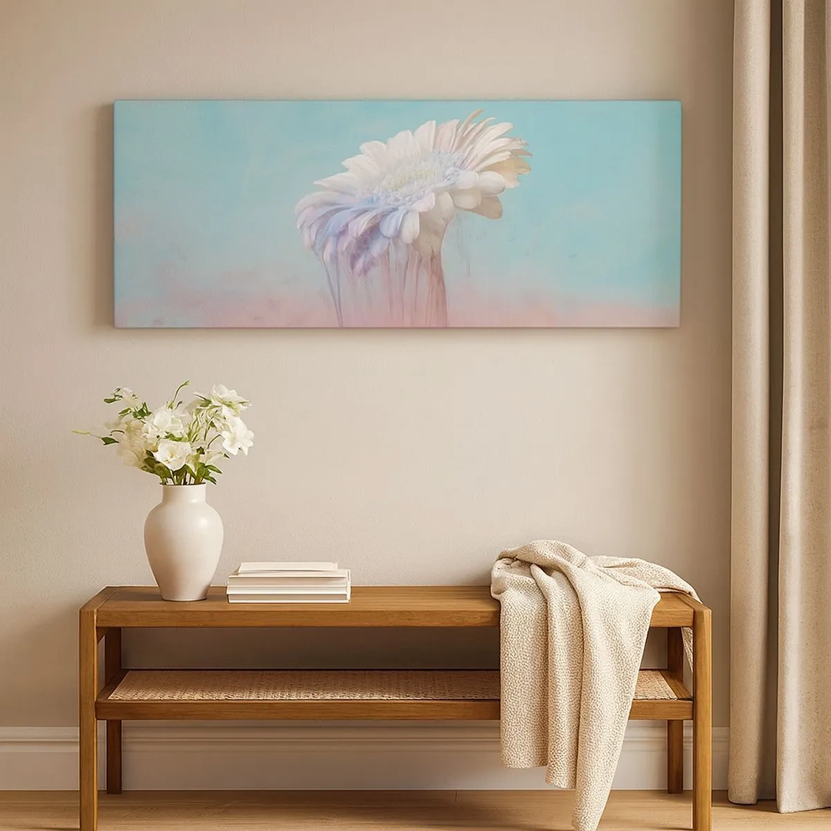 Canvastavla - Bild på duk - Blommornas undervärld - 100x40 cm