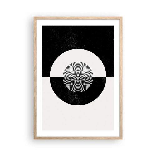 Affisch i ram av ljusek - Harmoni i svart och vitt - 50x70 cm