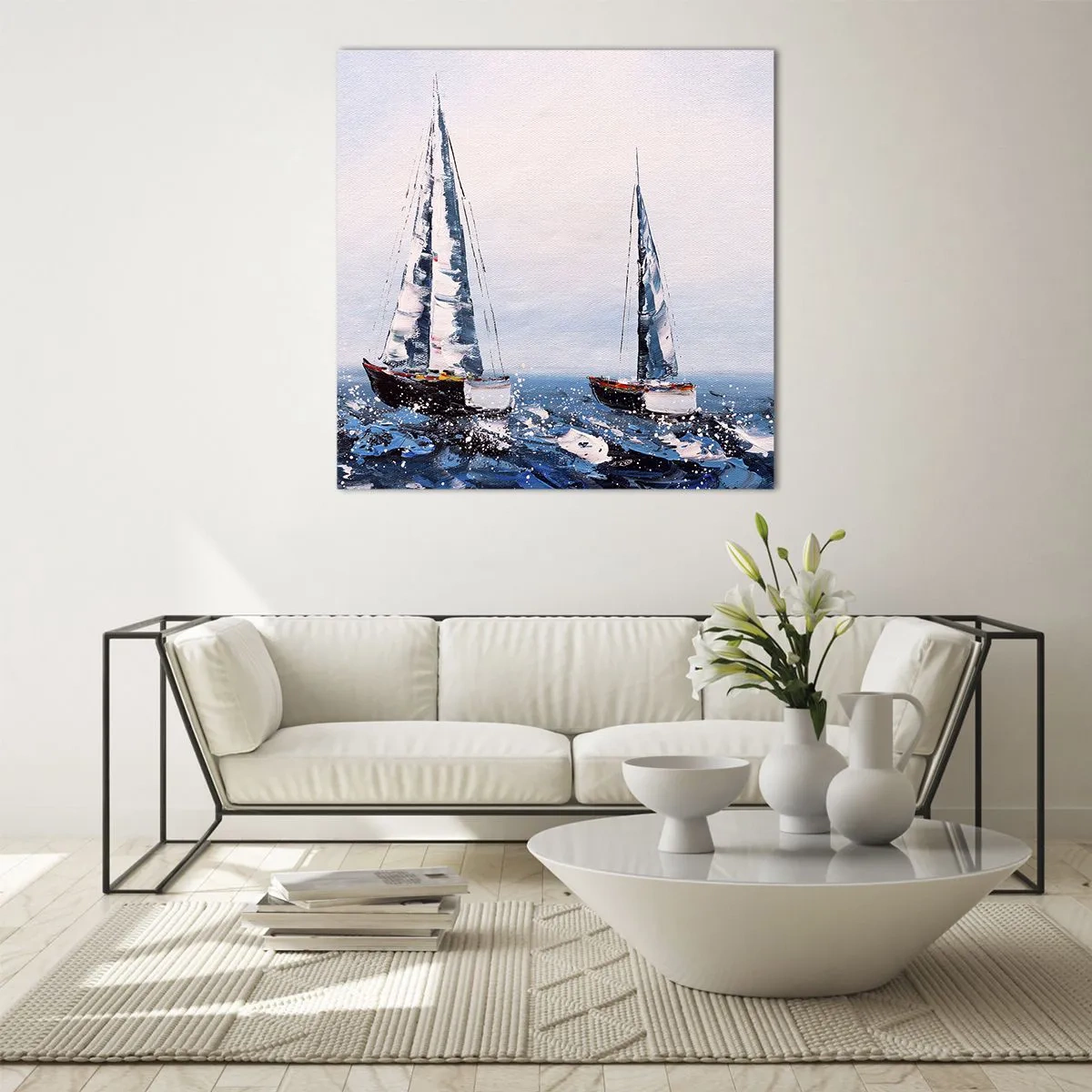 Glastavla - Bild på glas - Vindens broderskap - 40x40 cm