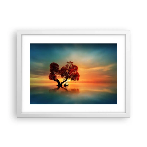 Affisch i vit ram - Avlägsen tystnad - 40x30 cm