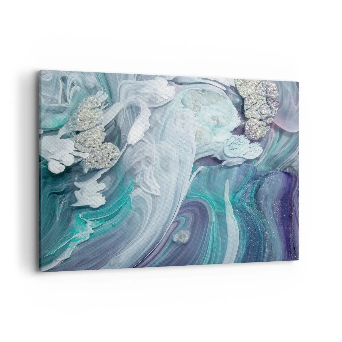 Canvastavla - Bild på duk - Blåhetens strömmar - 100x70 cm