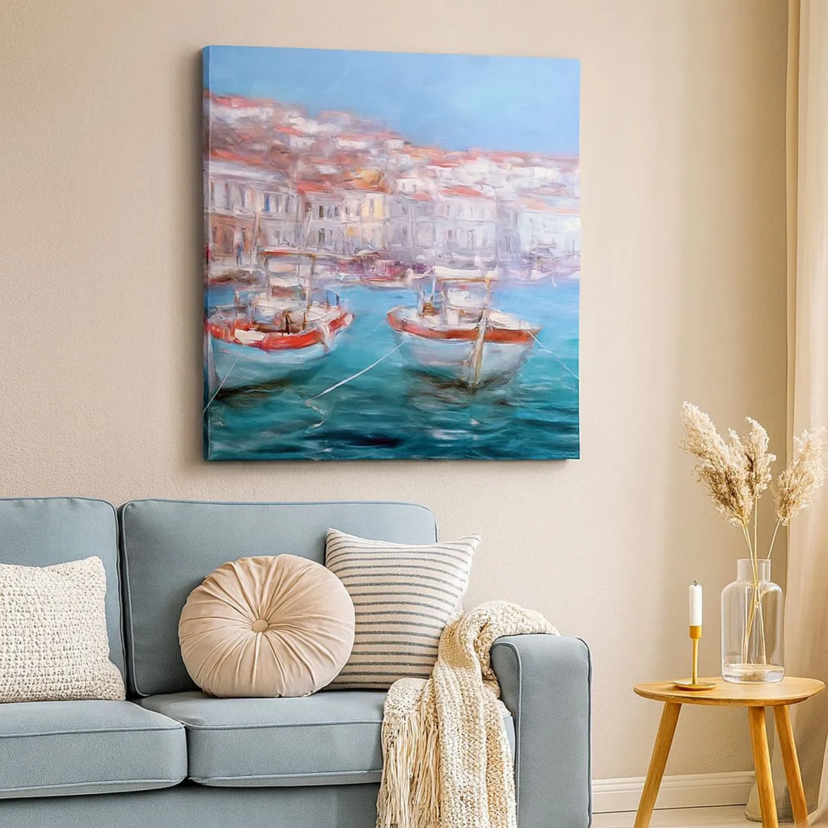 Canvastavla - Bild på duk - Italiensk vik - 30x30 cm