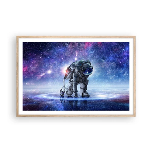 Affisch i ram av ljusek - Stjärnig himmel över mig - 91x61 cm