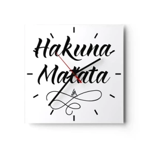 Väggklocka - Klocka på glas - Bästa rådet - 30x30 cm