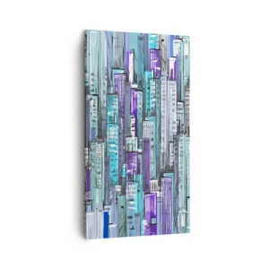 Canvastavla - Bild på duk - Blått från himlen - 45x80 cm