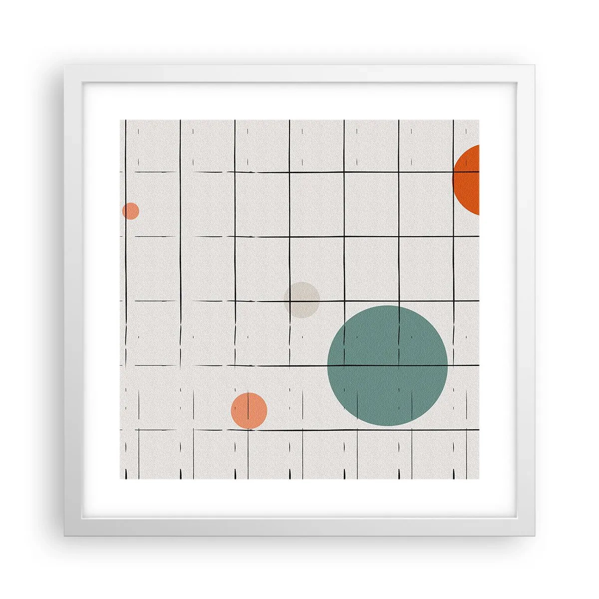 Affisch i vit ram - Fångade. Vi eller de? - 40x40 cm