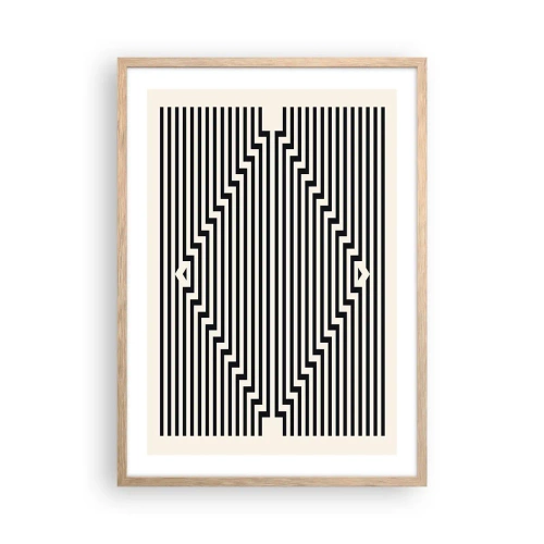 Affisch i ram av ljusek - Geometrisk illusion - 50x70 cm