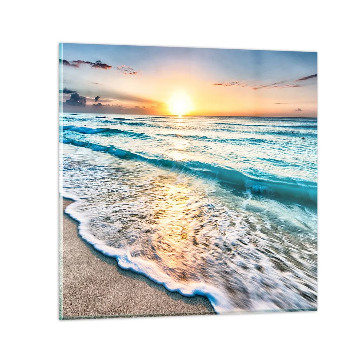 Glastavla - Bild på glas - Vy värd besväret - 40x40 cm