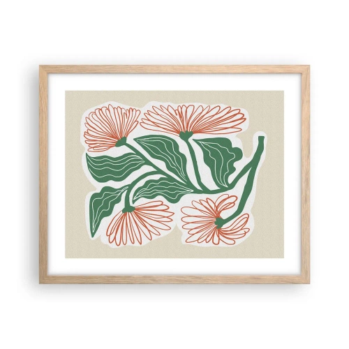 Affisch i ram av ljusek - Folkligt och modernt - 50x40 cm